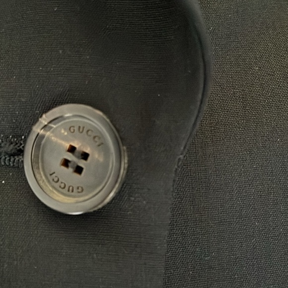 Gucci Black Wool Single Button Blazer Size 38 - Picture 13 of 14